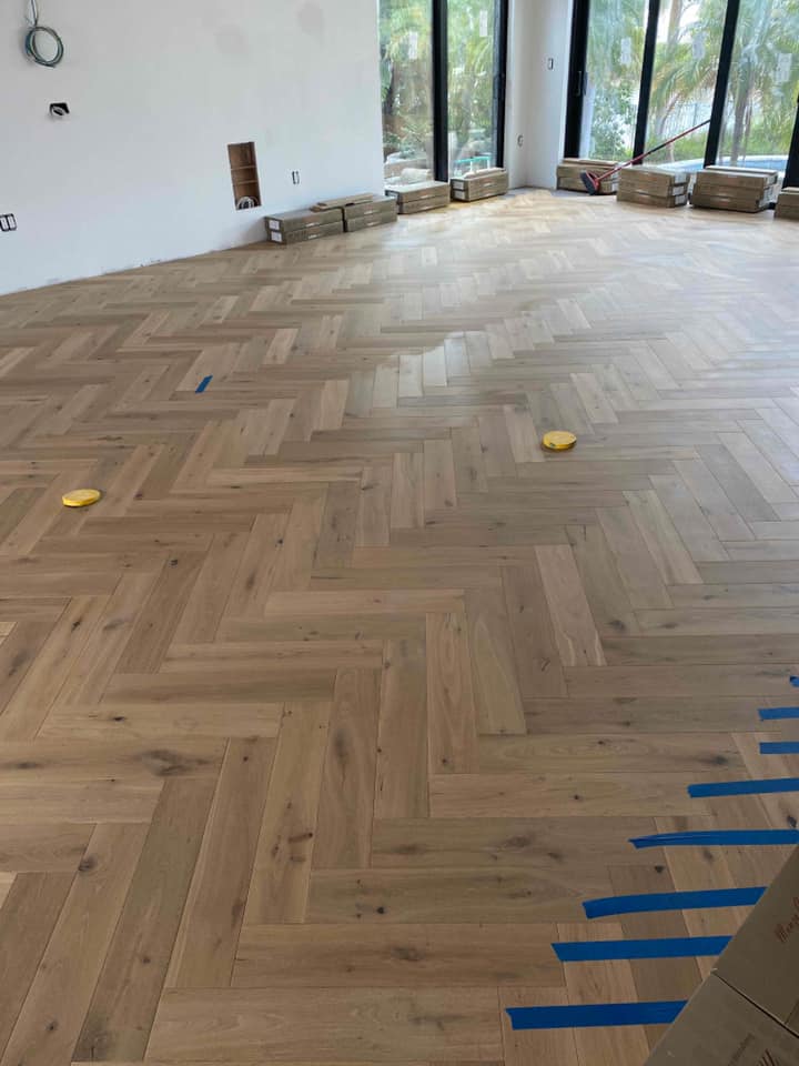 Hardwood refinishing project — beautiful restored floors